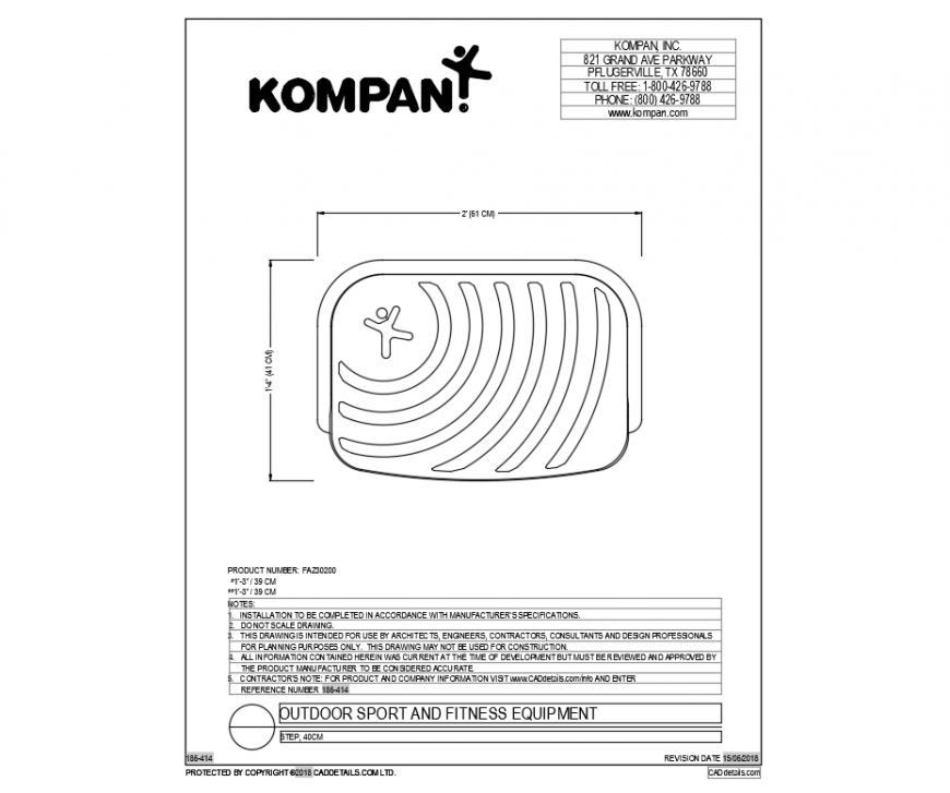 Sport and fitness equipment for kids of garden dwg file
