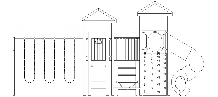 Sport and gymnasium equipment with playing system design with elevation dwg file 