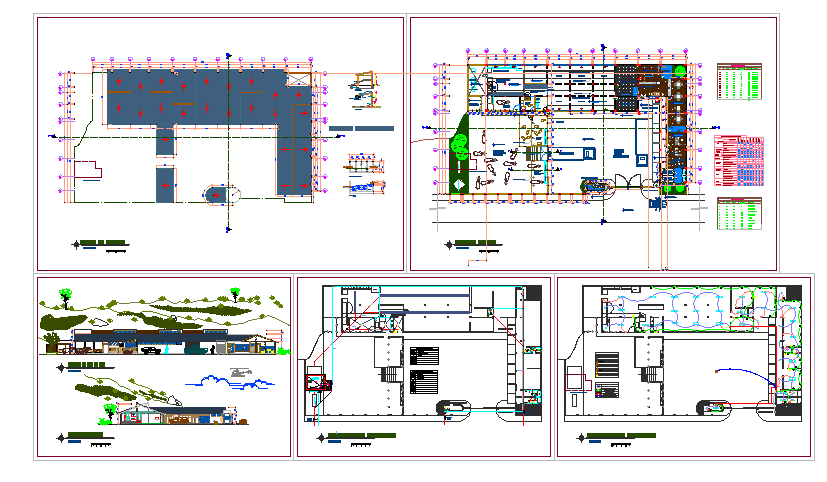 sports clubhouse floor plans in cad file