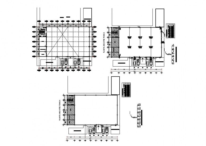 Sports building floors distribution plan cad drawing details dwg file