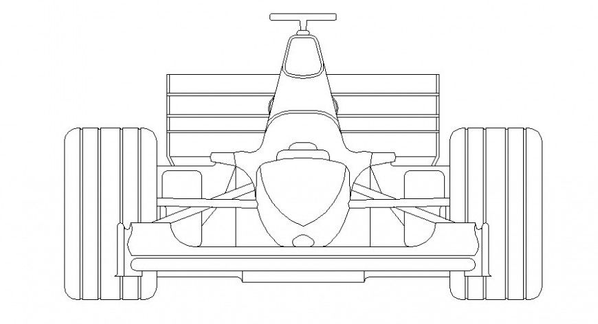Sports car detail elevation drawing in AutoCAD