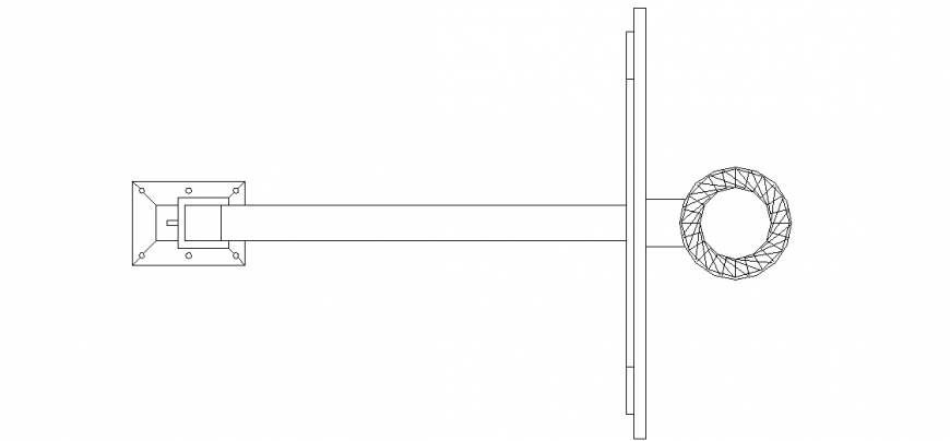 Sports center design of plan with basketball area dwg file
