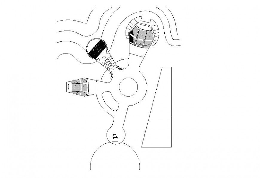 Sports center layout plan auto-cad drawing details dwg file