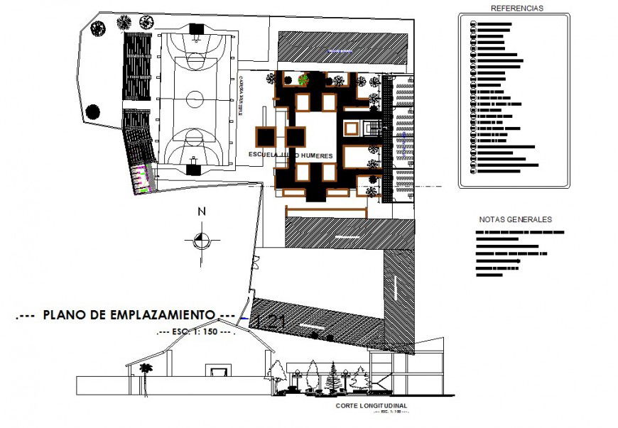 Sports center playground detail 2d view CAD block layout autocad file