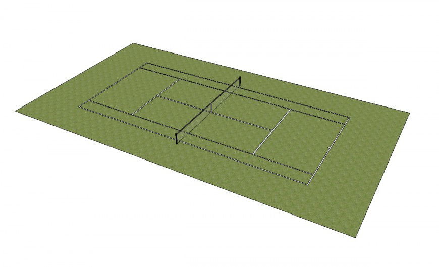 Sports ground pitch 3d landscaping model details rvt file