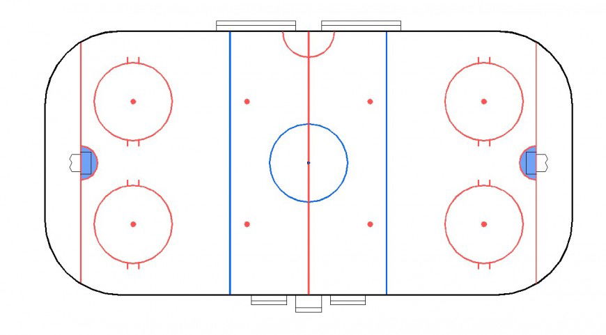 Sports play filed detail 2d view CAD block layout plan in autocad format