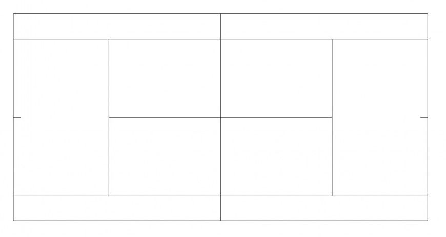 Sports playground area details 2d view autocad software