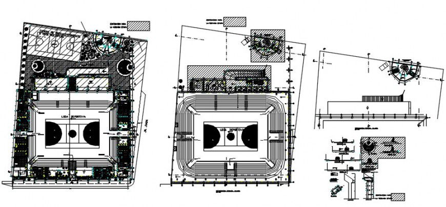 Sports playground area drawings 2d view autocad software file