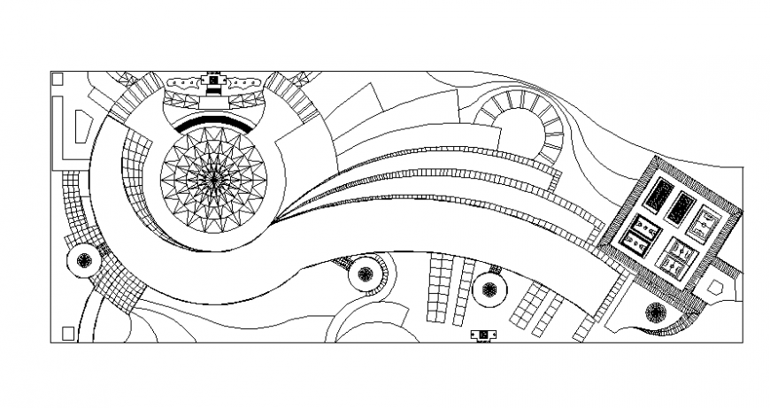 Sports playground area drawings 2d view dwg file