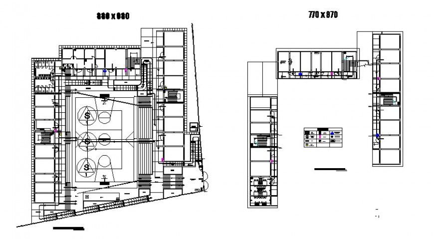 Sports playground of basketball 2d drawing layout in autocad