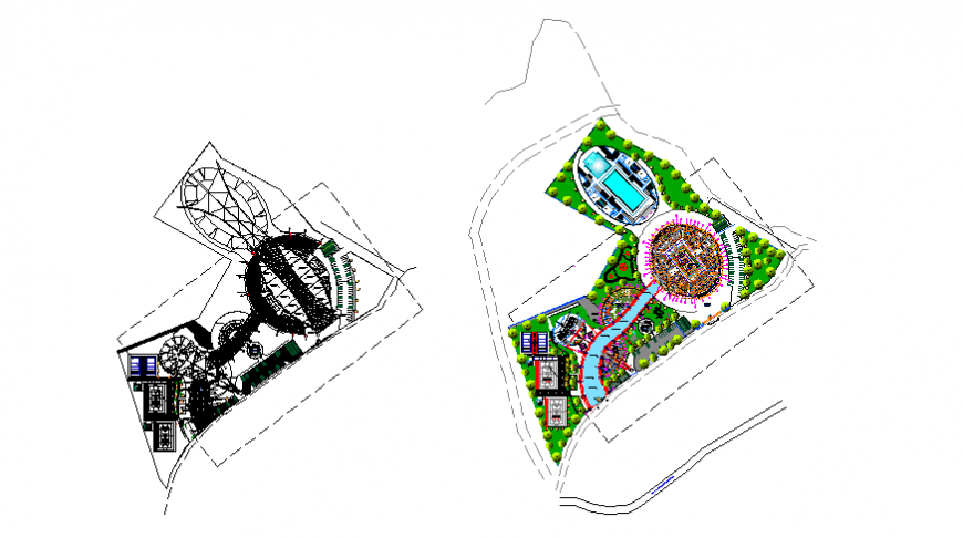 Sports selalto talara planning detail dwg file