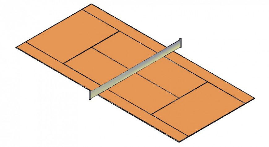 Sports tennis ground 3d model drawing in autocad software