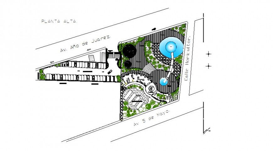Sports training center and park landscaping structure details dwg file
