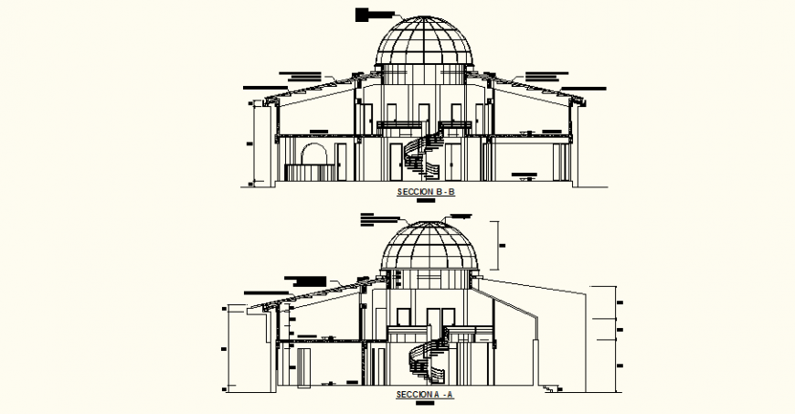 Sports villa elevation drawing in dwg AutoCAD file.