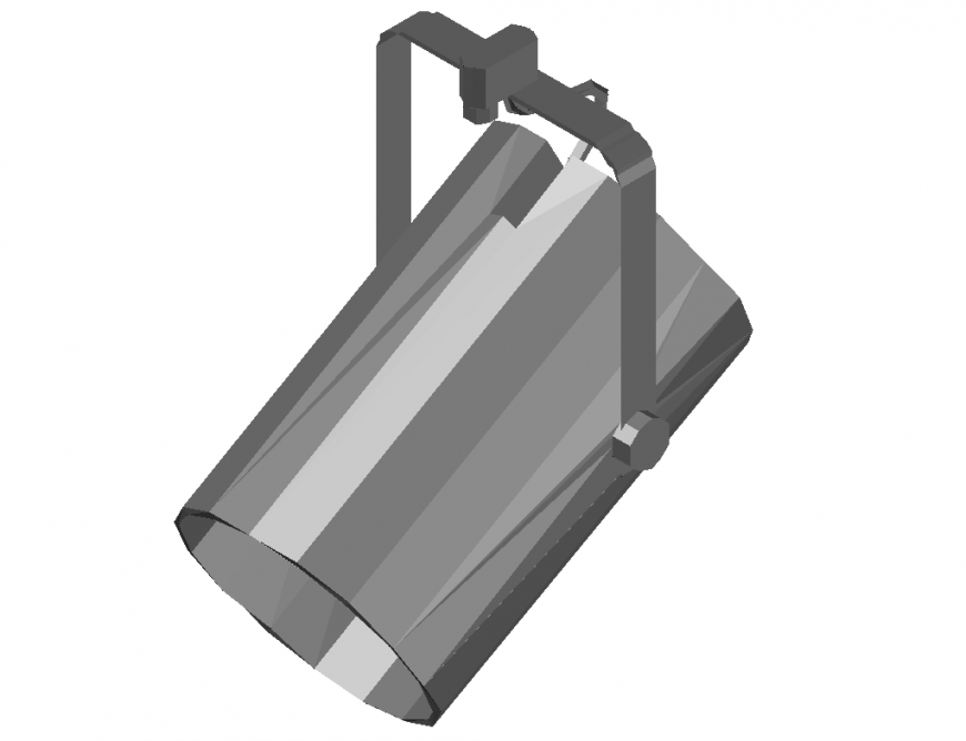 spot light elevation 3d design block cad drawing details dwg file