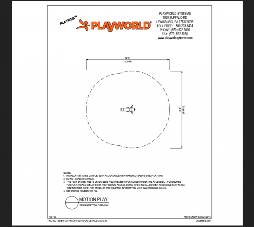 Spring mates chip munk motion play-play area equipment details dwg file