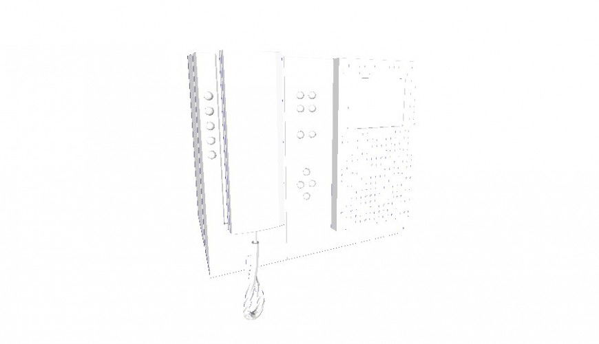 Square pod electrical 3d model cad drawing details skp file