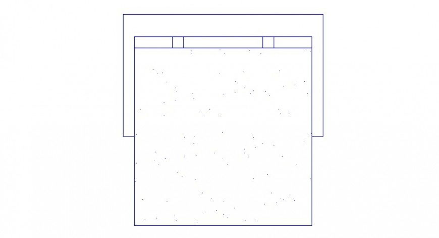 Square shape chair design details elevation autocad file