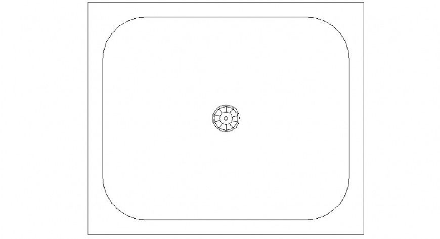 Square steel sink elevation block drawing details dwg file