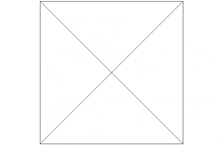 Square table 2d elevation block cad drawing details dwg file