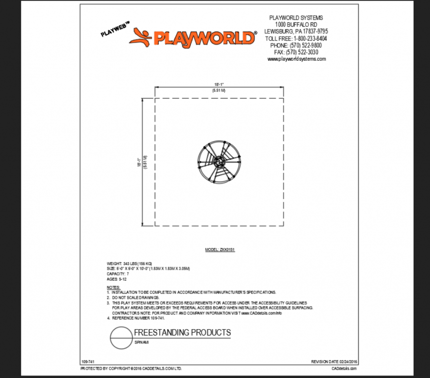 Srinam rope style play equipment details of free standing park dwg file