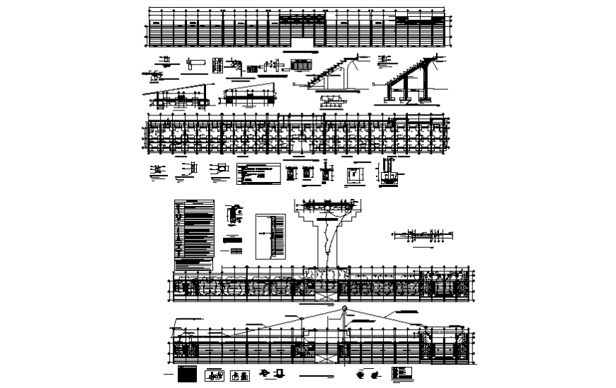 Stadium construction detail drawing in dwg file.