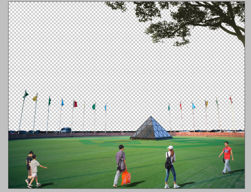 Stadium detail 3d model elevation photo shop file