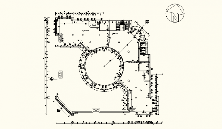 Stadium detail elevation and plan autocad file