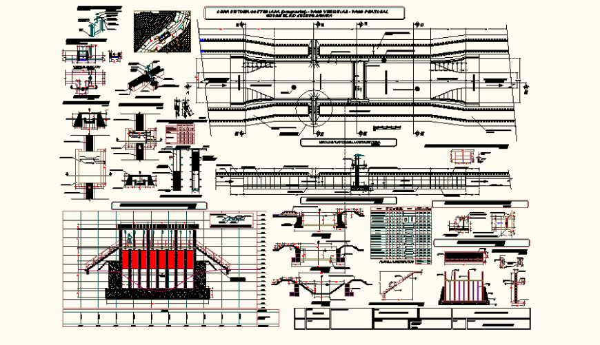 Stadium detail plan and elevation autocad file