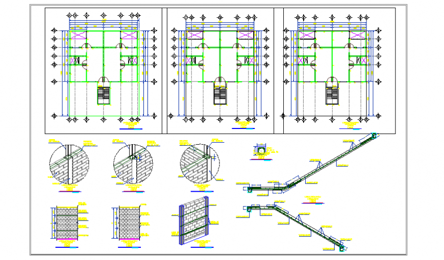 Stair section detail design of  Housing Complex design drawing