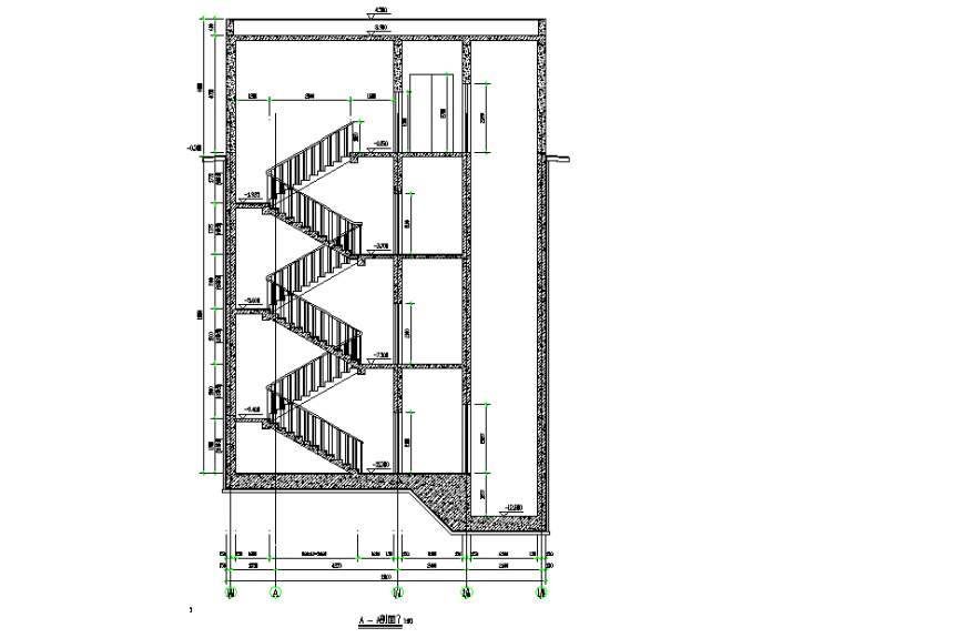 Stair structure Section detail