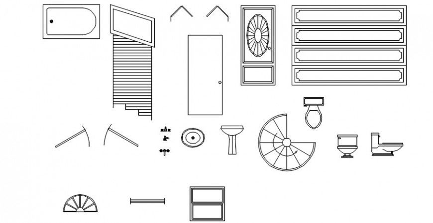 staircase cad blocks file