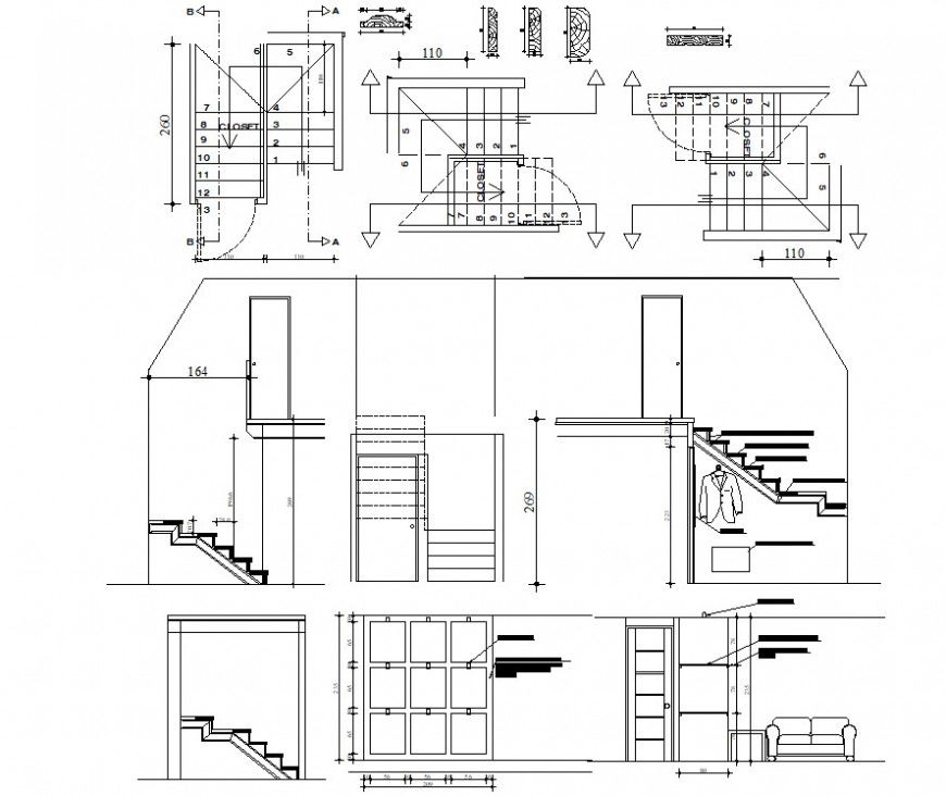 staircase detailing autocad file