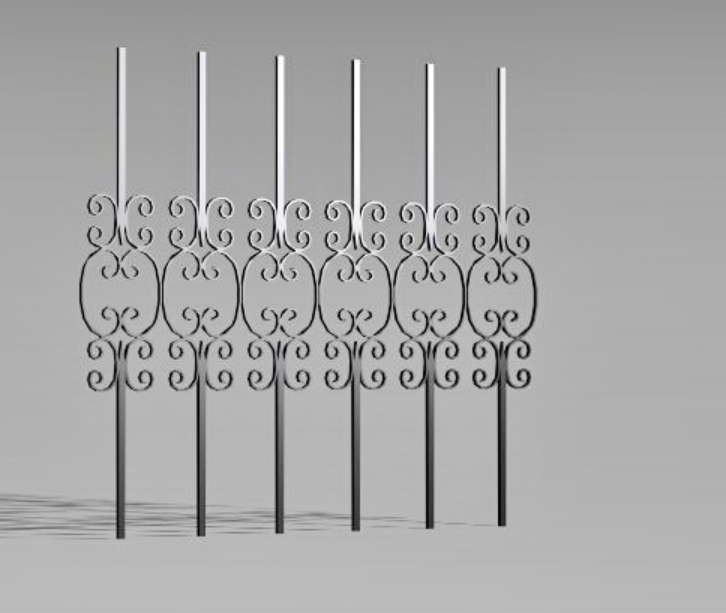 3d Iron Railing Grill Wall Design Max File