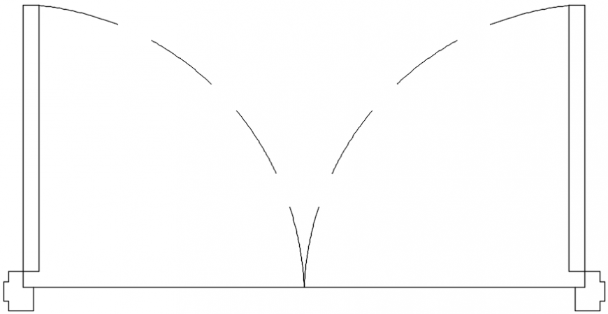 Standard logo and symbol of door in AutoCAD