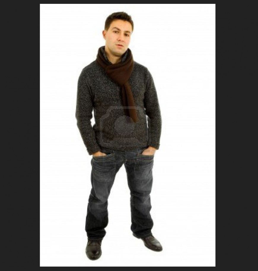 Standing position men detail layout JPEG file