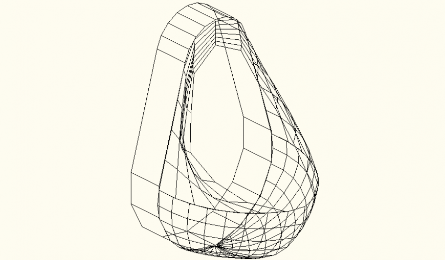 Standing toilet detail elevation and plan autocad file