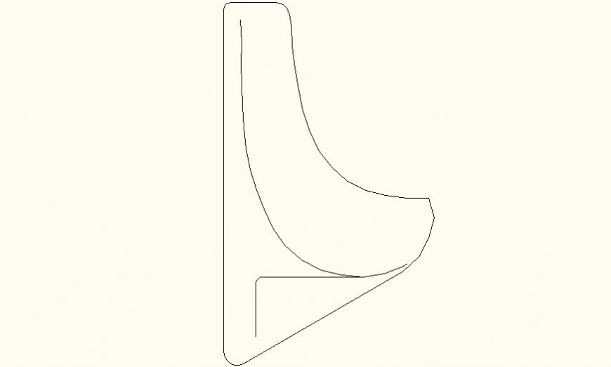 Standing toilet for men detail elevation autocad file