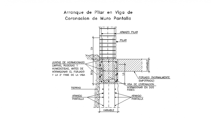 Start up of pillar section plan autocad file