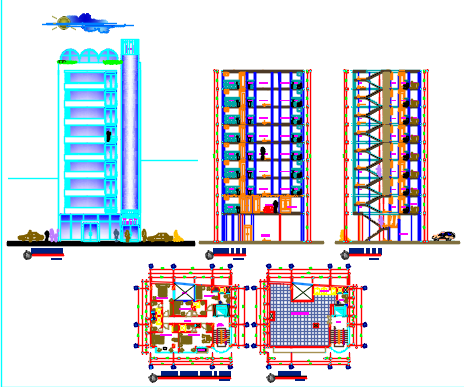station hotel dwg file