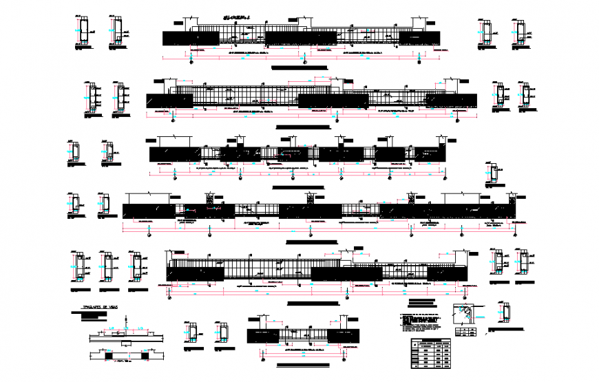 Steel Bar Construction Detail & Cutting Section