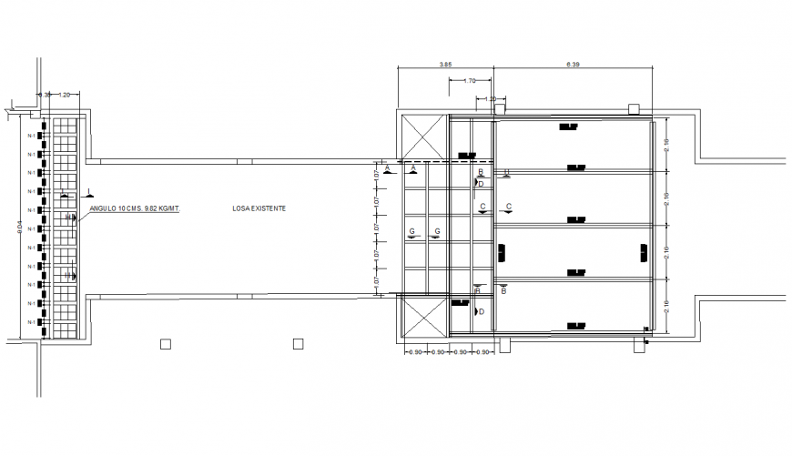 Steel deck planning detail dwg file
