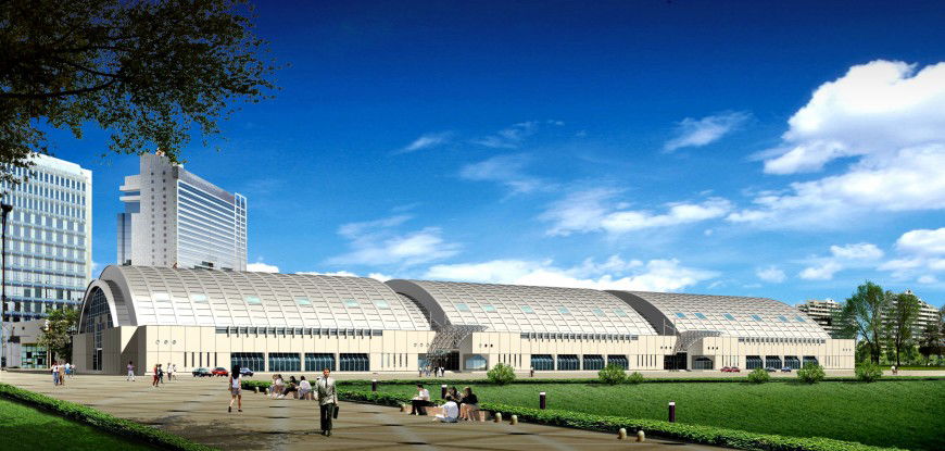 Steel framing commercial building plan layout file