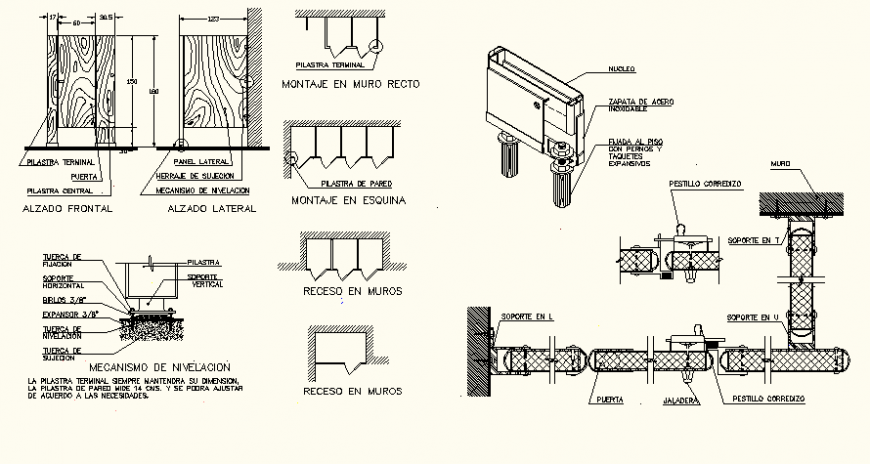 Steel joint connection detail elevation and plan detail autocad file