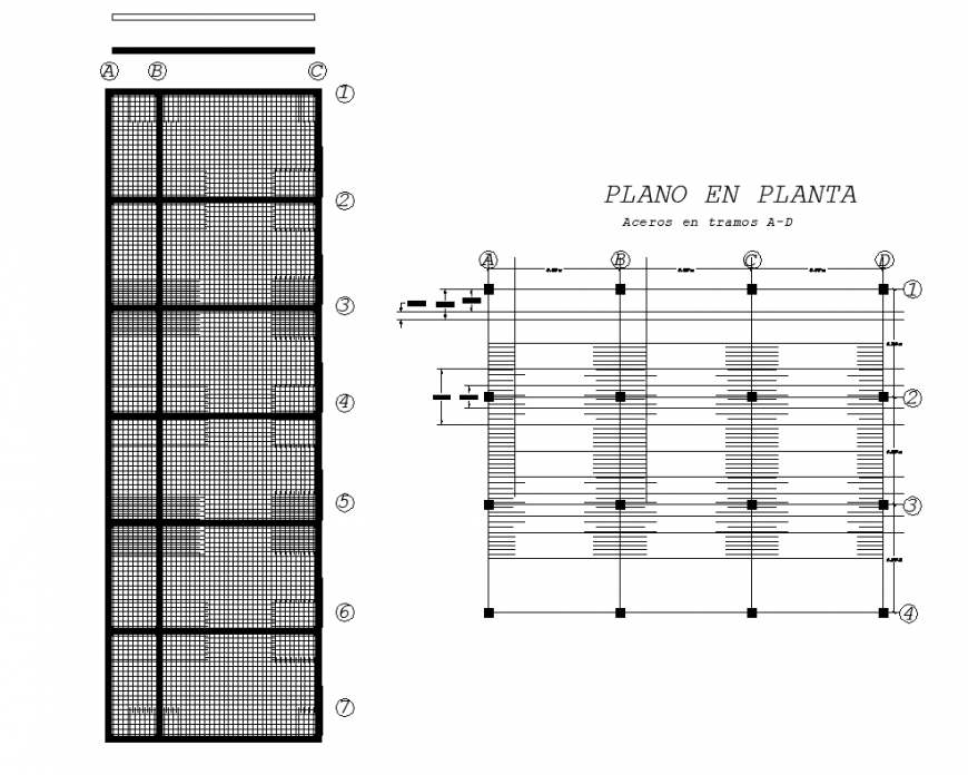 Steel Section Plan and Elevation Details in DWG Format