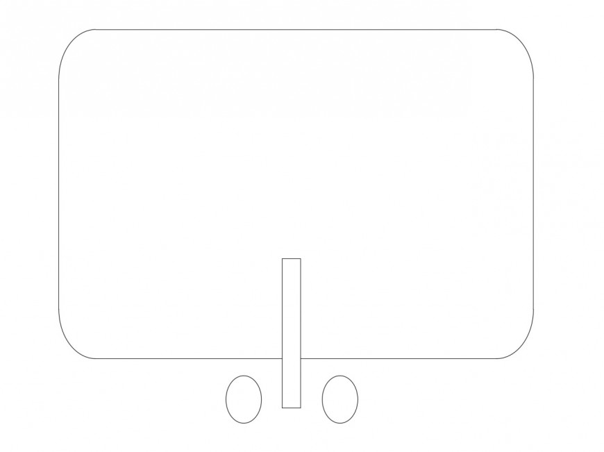 Steel sink top view elevation cad drawing details dwg file