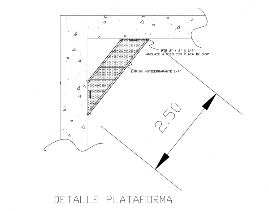 Steel structure details of platform cad drawing dwg file