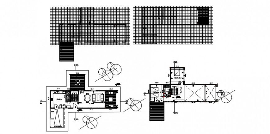 Steel structure house floor plan distribution drawing details dwg file