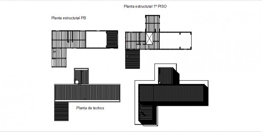 Steel structure roof cover plan drawing details for house dwg file