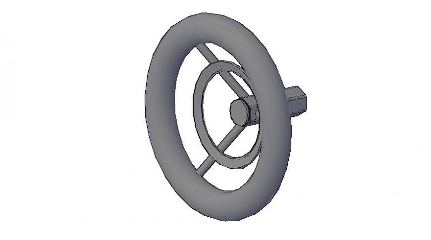 Steering wheel drawings 3d model autocad software file